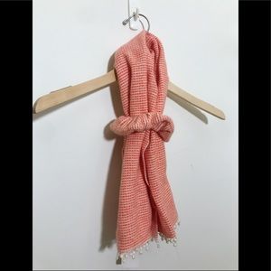 NWT scarf and hair tie set Melon Pink